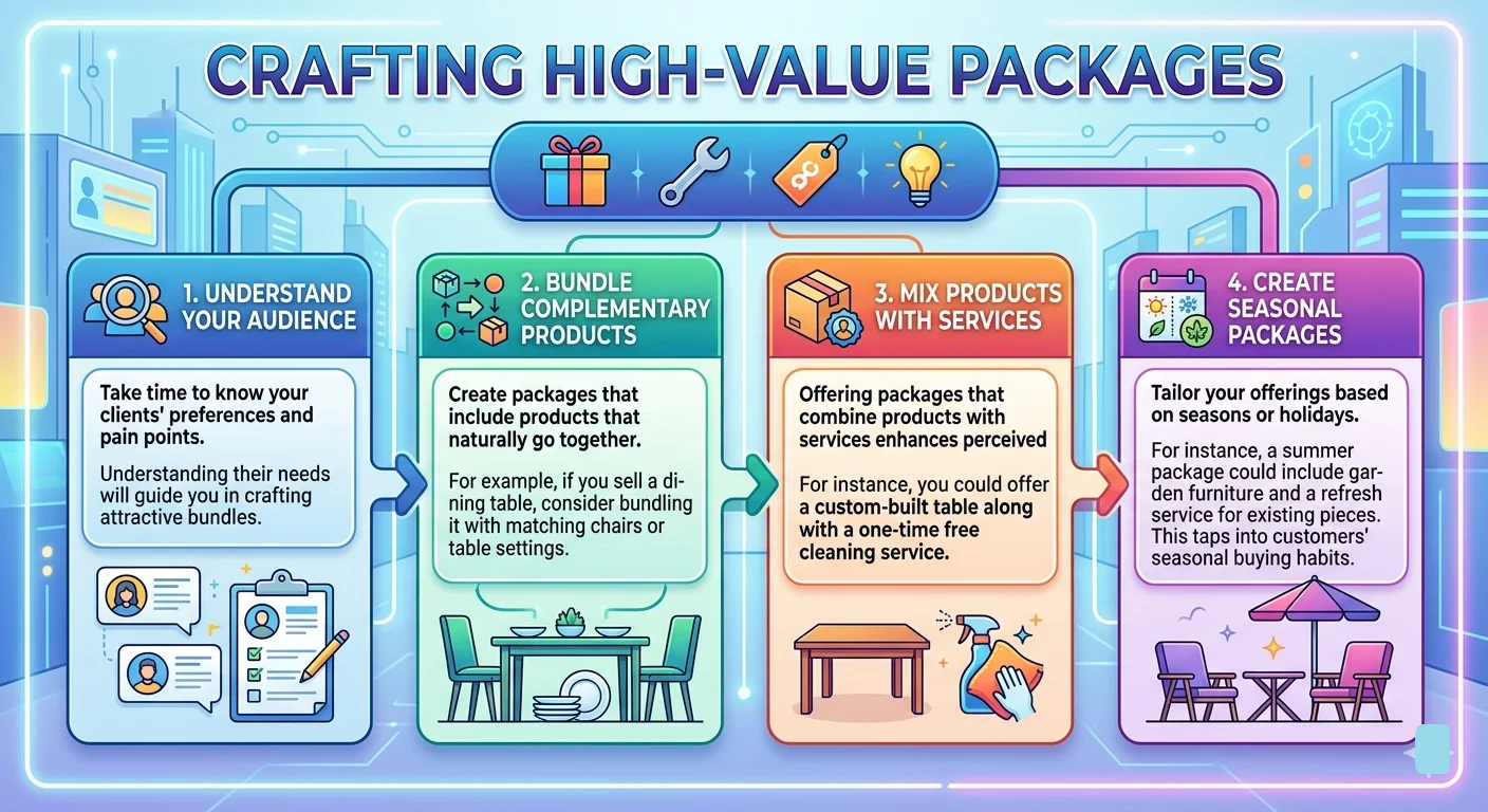 infographic of Crafting High-Value Packages: Combining Products and Services