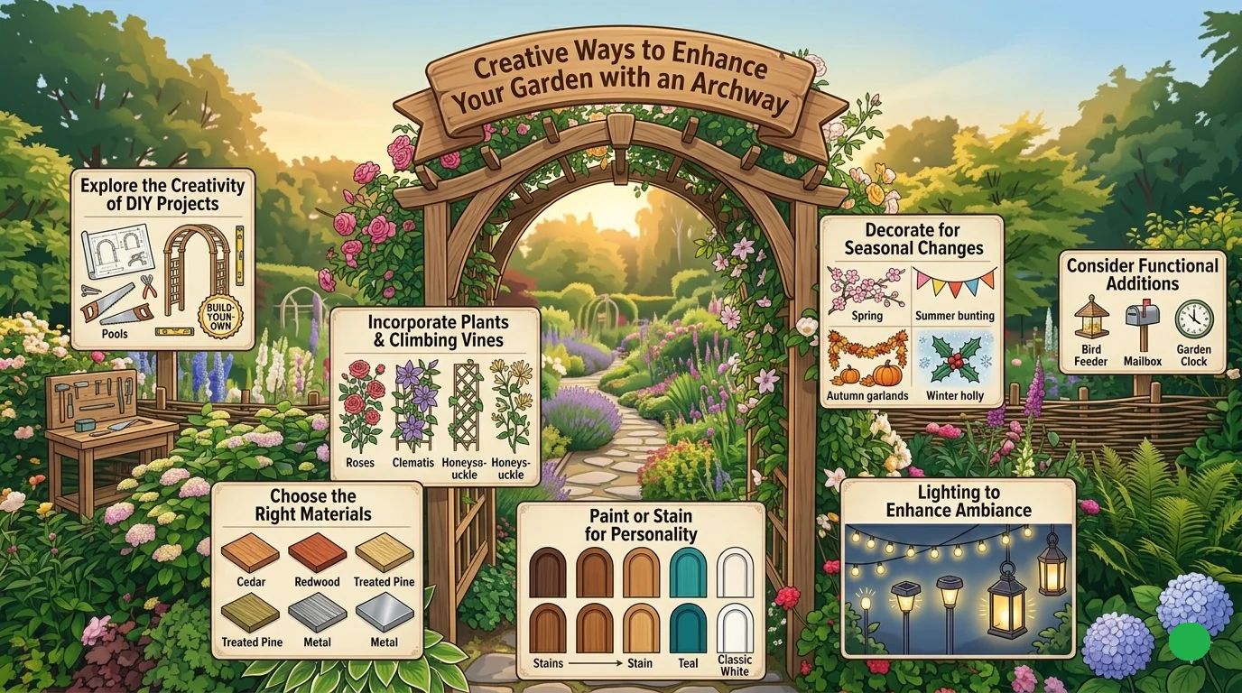 infographic of Creative Ways to Enhance Your Garden with an Archway