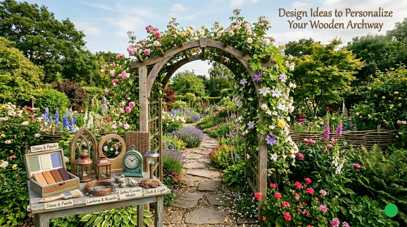 infographic of Design Ideas to Personalize Your Wooden Archway