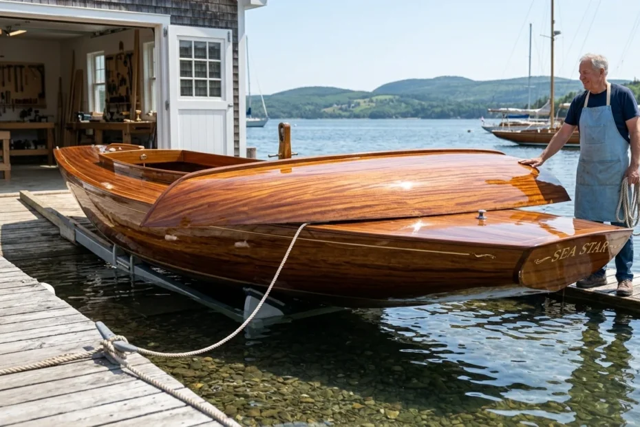image of wooden sailboat hull