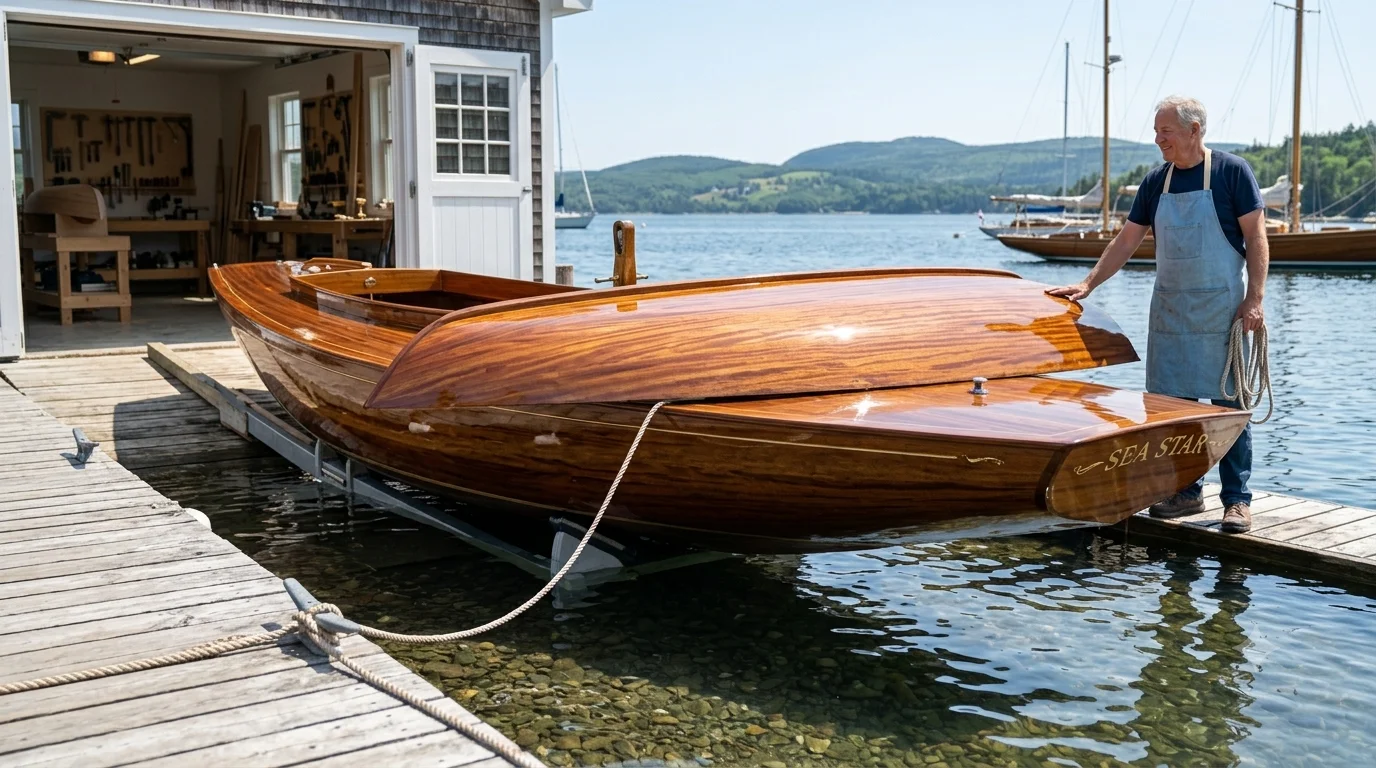 image of wooden sailboat hull