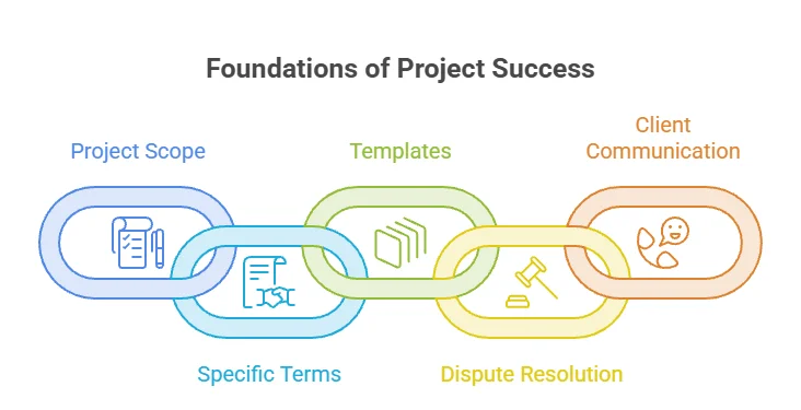 infographic chain of How to Personalize Your Woodworking Contracts for Different Projects