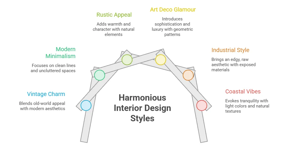infographic of Styles and Themes for Your Wooden Bar Cart