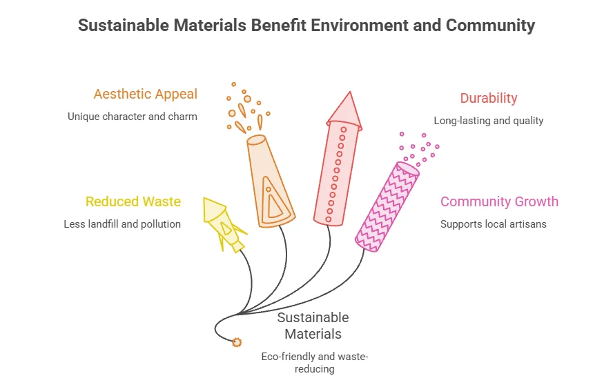infographic image of fireworks for Sustainability in Furniture Making