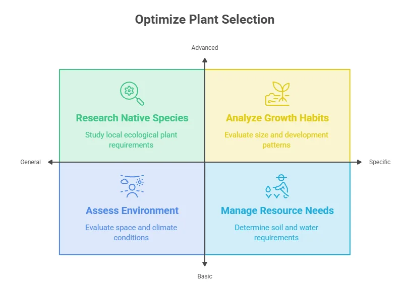 infographic of Tips for Selecting the Right Plants for Your Wooden Planter