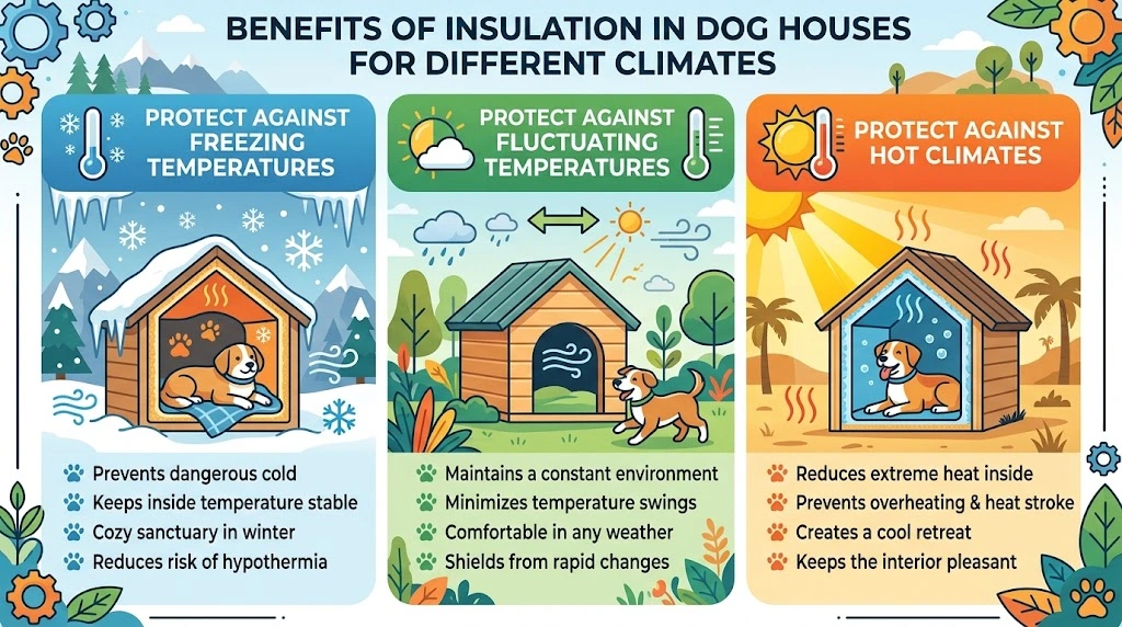 Benefits of Insulation in Dog Houses for Different Climates